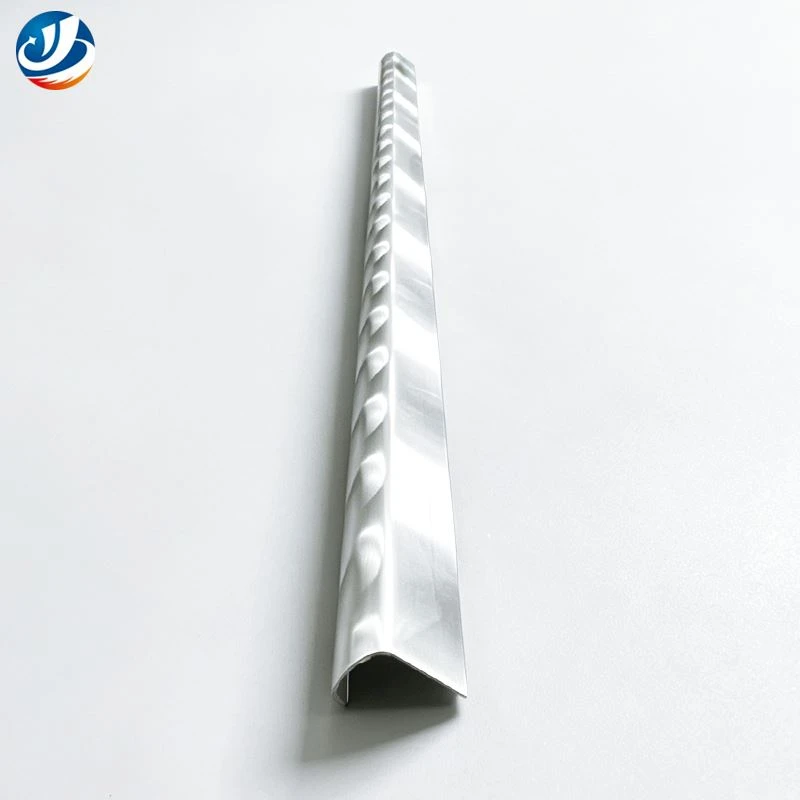 Rounded Corner Brushed Aluminium Trim