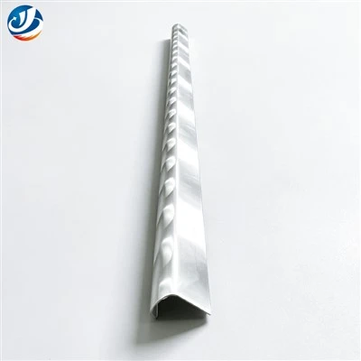 Rounded Corner Brushed Aluminium Trim